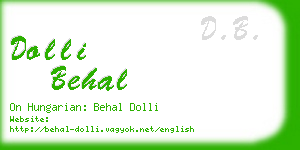 dolli behal business card